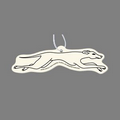 Paper Air Freshener Tag W/ Tab - Running Greyhound Dog (Outline)